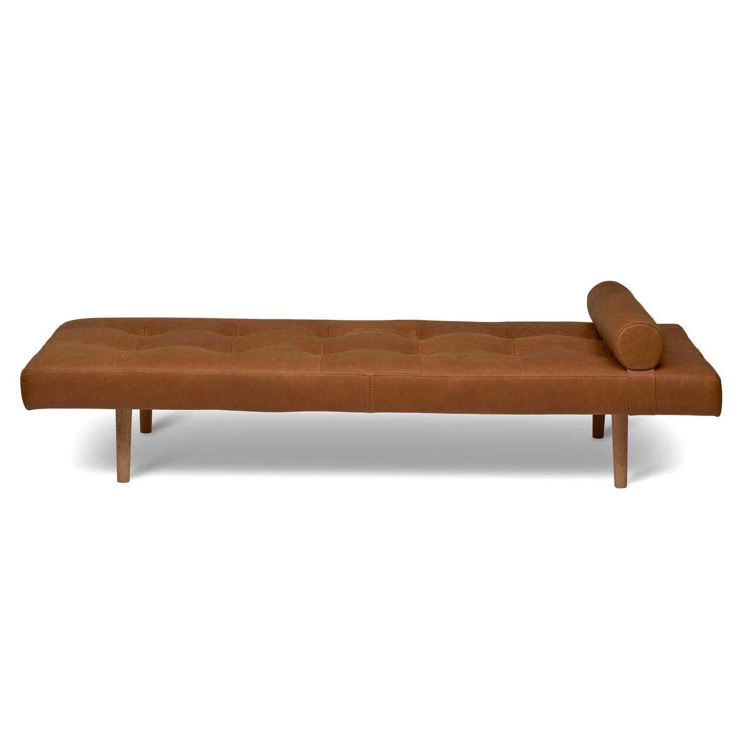 Fin daybed och dagbädd i brunt äkta läder