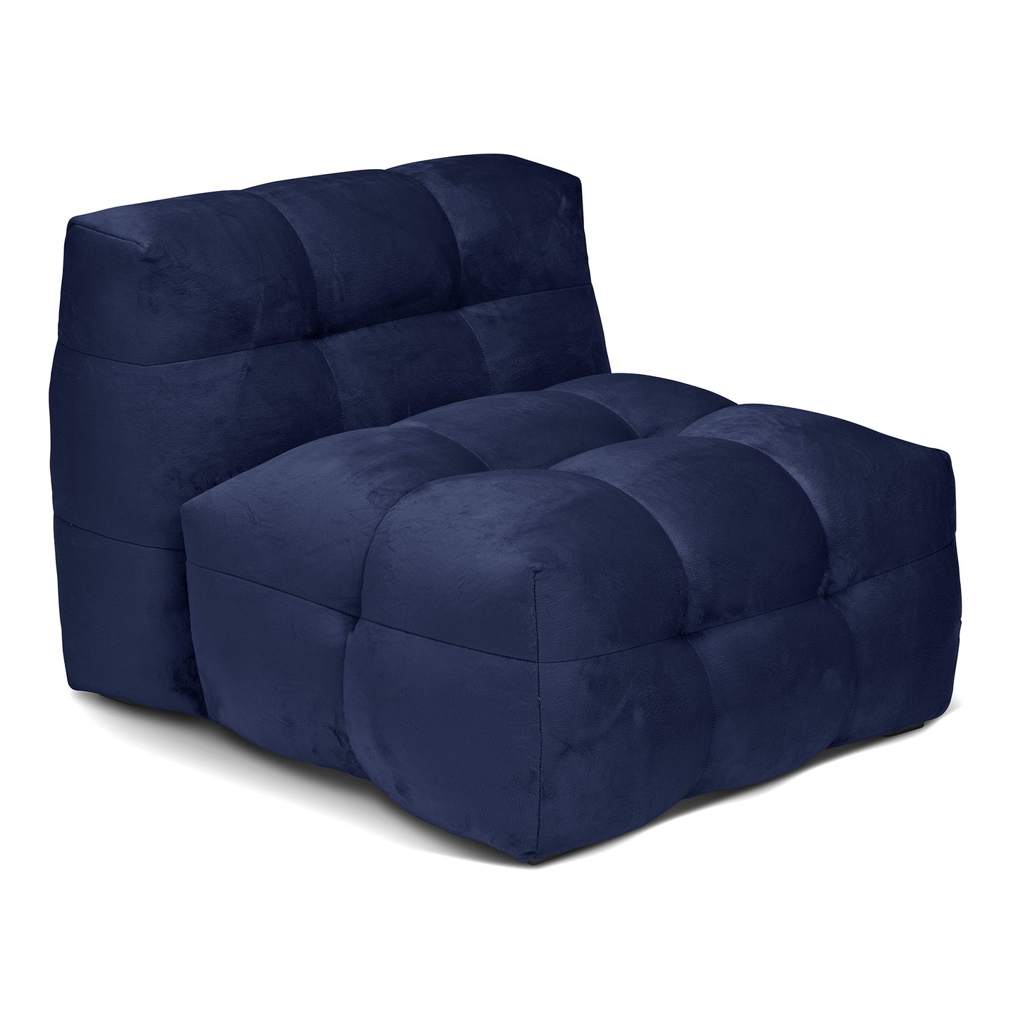 Blå fluffig fåtölj. Caesar mjuk bubble soffa och fåtölj