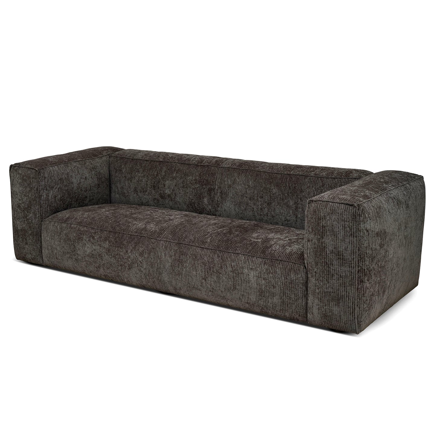 Stor 4-sits soffa i grågrön färg. Papi byggbar modulsoffa i manchester tyg.