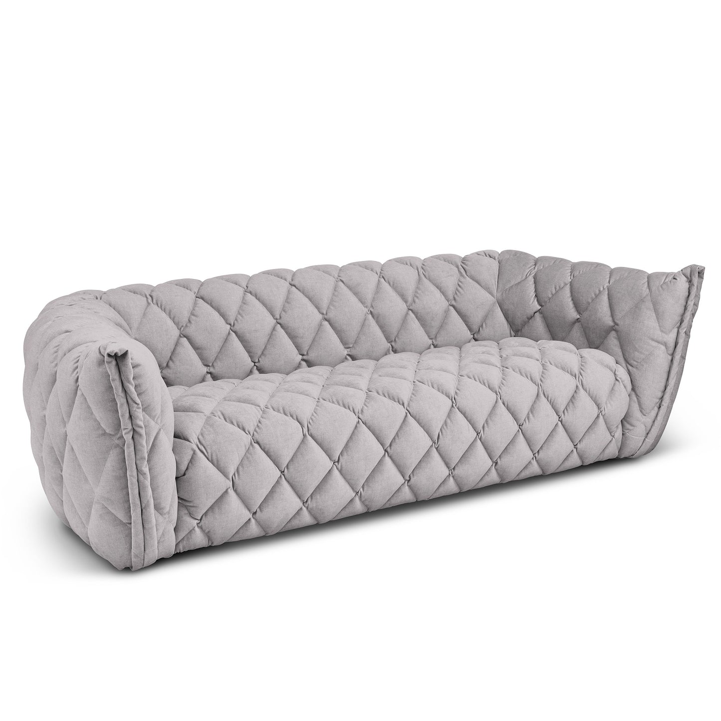 Chesterfield soffa i naturvit sammet. 3 sits design soffa Madison
