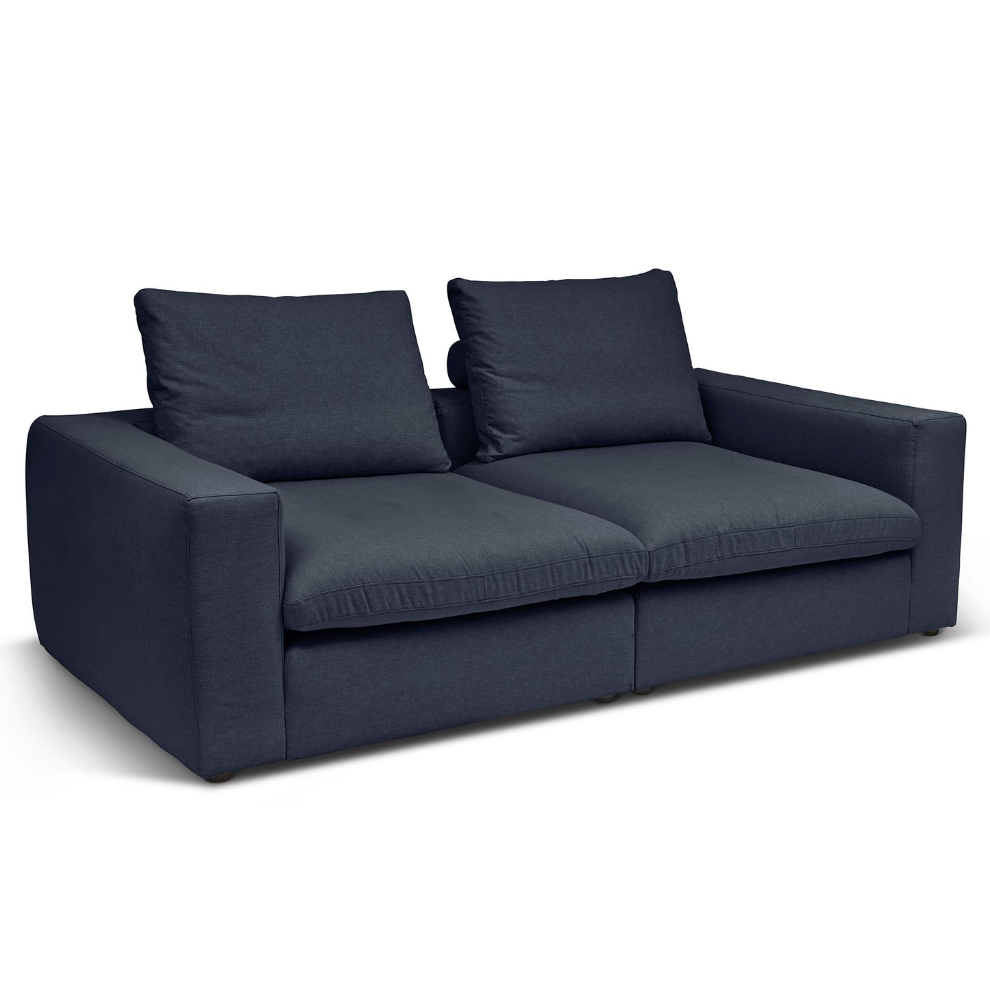 Extra djup 3-sits soffa i mörk blå färg. Palazzo är en byggbar modulsoffa