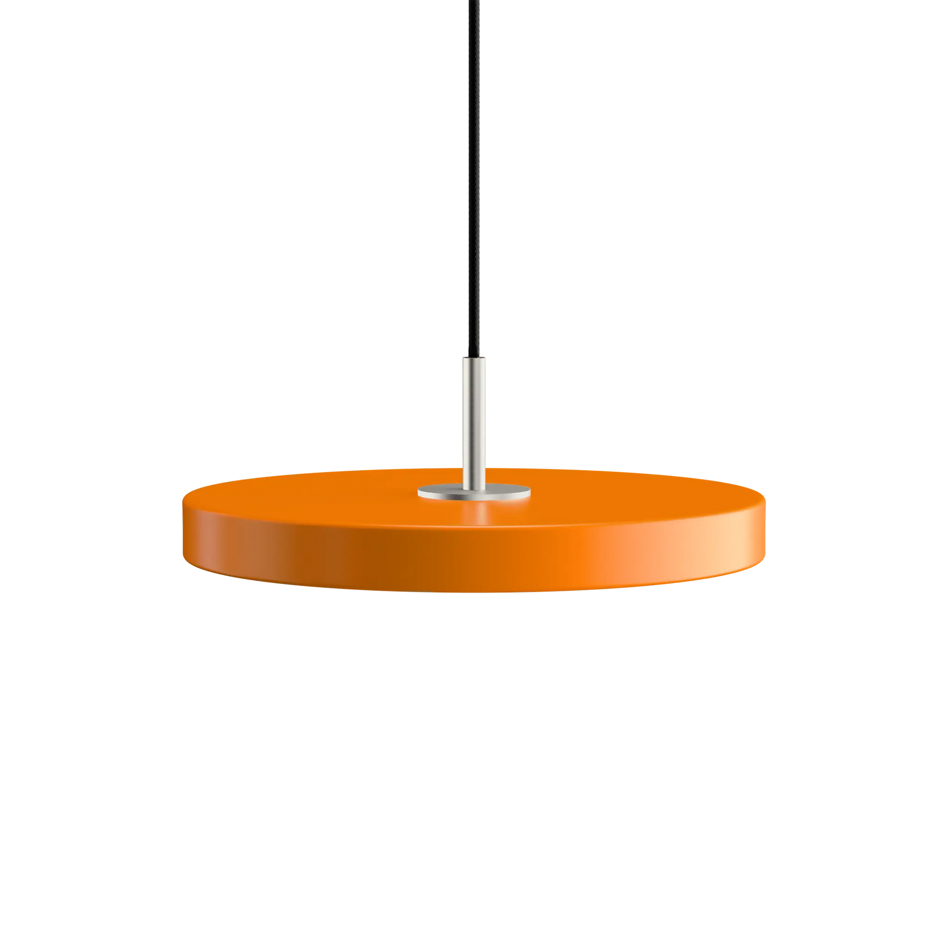 Taklampa Asteria Nuance Orange med toppdel i stål