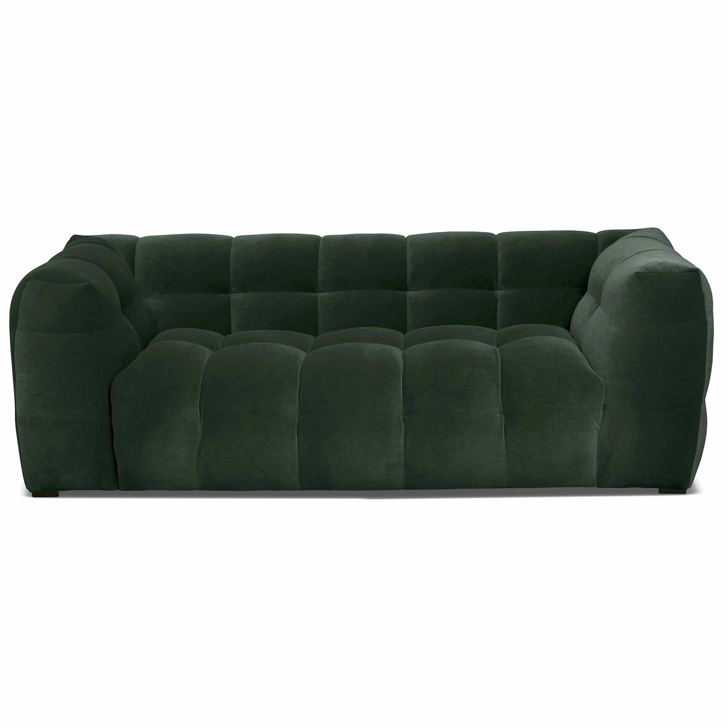Caesar liten bubblig design soffa grön sammet