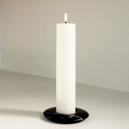uyuni ljushållare i svart marmor som passar 5 cm blockljus 