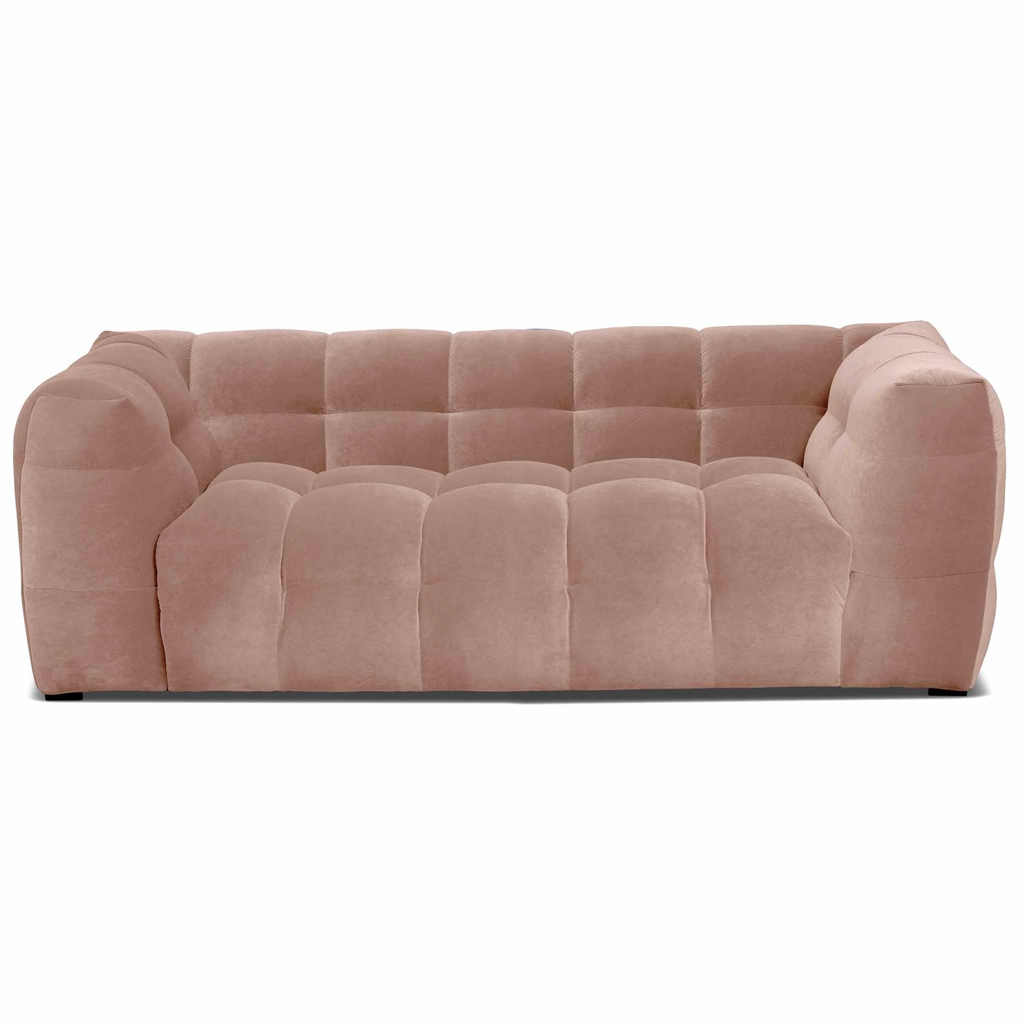 Caesar liten bubblig design soffa rosa sammet