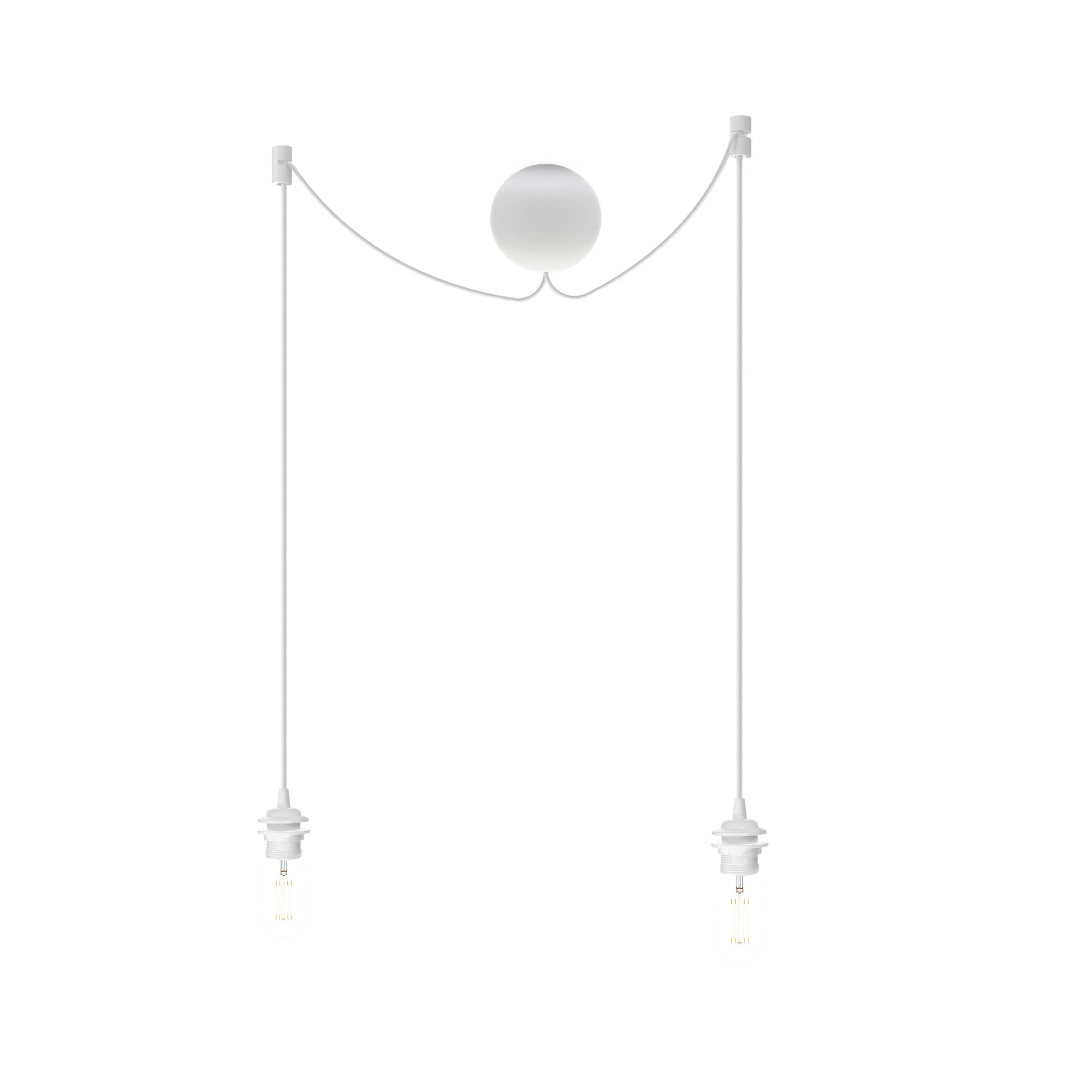 Cannonball vit taklamphållare för två lampskärmar från Umage
