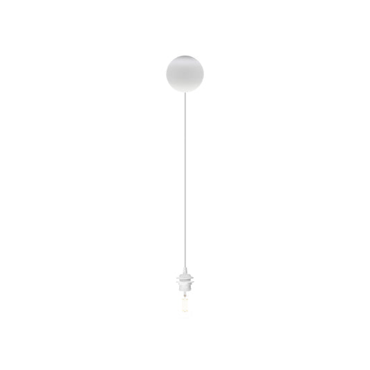Cannonball vit taklamphållare i silikon med sladdgömma från danska Umage