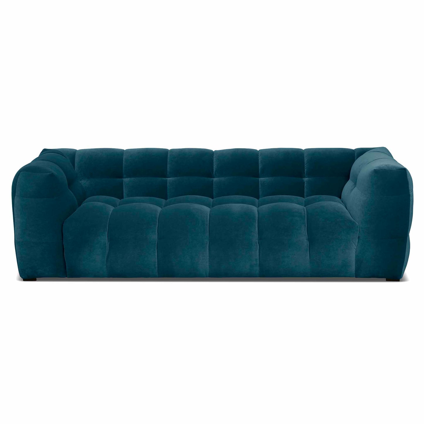 Caesar bubblig design soffa petroleumblå sammetssoffa